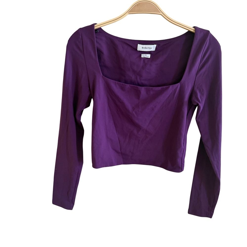 Babaton Aritzia Contour Squareneck Long Sleeve Top Purple Size M 91282